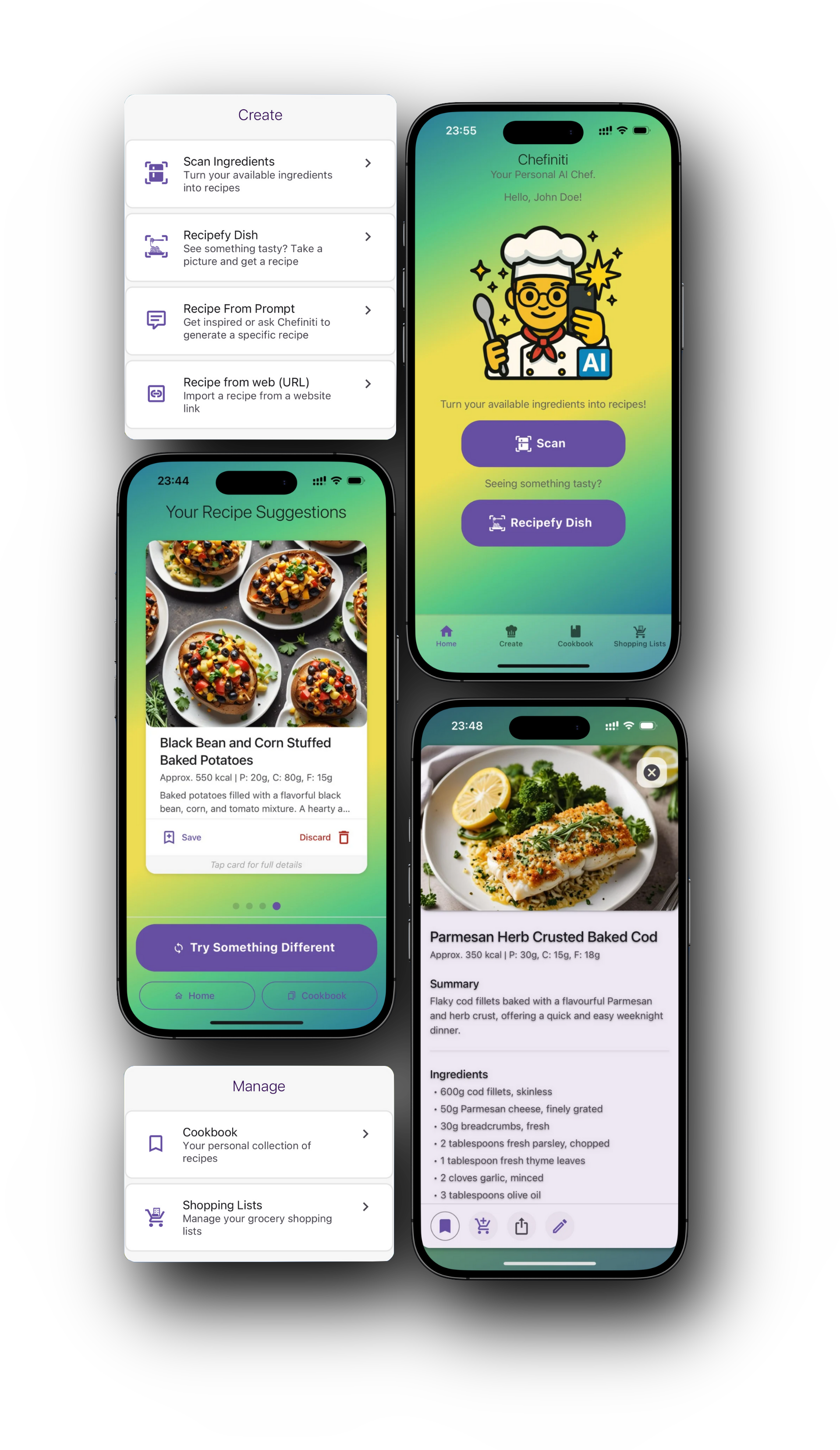 Chefiniti App on a phone